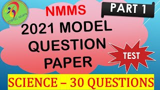 NMMS MODEL QUESTION PAPER 2021  PART 1  Science questions [upl. by Ayrolg]