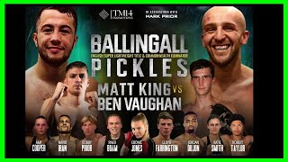 LIVE BOXING  Lucas Ballingall vs Billy Pickels English Title  Full Undercard  TM14Mo Prior [upl. by Lovett]