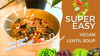 EASY VEGAN LENTIL SOUP RECIPE  Great for Fasting and Detoxes [upl. by Nola]