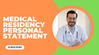 Medical School and Residency Personal Statement Samples and Examples [upl. by Patton]