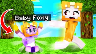 FOXY Turns Into BABY FOXY amp PRANKS BOXY LankyBox Minecraft MOVIE [upl. by Arinayed961]