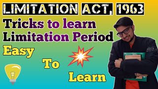 Tricks to learn Limitation Period under Limitation Act 1963  Notes  Easy to learn  with Logic [upl. by Dressler408]