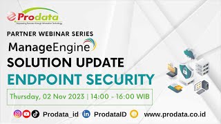 Partner ManageEngine Solution Update Endpoint Security 2023 [upl. by Kenway29]