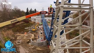 Timelapse construction PULSAR  New World Premiere 2016  Walibi Belgium [upl. by Damick]