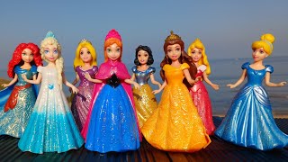 Disney Princess Doll Makeover DIY Miniature Ideas for Barbie Wig Derss Feceup and more [upl. by Suedama190]