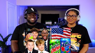 Kidd and Cee Reacts To British Highschoolers try American Soft Drinks for the first time [upl. by Darra]