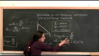 RISOLUZIONE TRIANGOLO RETTANGOLO CON LA TANGENTE [upl. by Kasey]