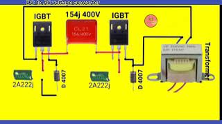 How to 12V to 220V Inverter simple circuit diagram [upl. by Loretta]