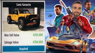 Stealing the Canis Kamacho  GTA Online Salvage Yard DLC Gameplay [upl. by Laurette]