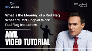 What is the Meaning of a Red Flag  What are Red Flags at Work  Red Flag Indicators  AML Tutorial [upl. by Pang]