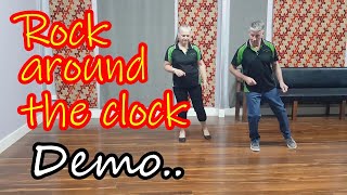 Rock around the Clock Rock amp Roll Line Dance Demonstration [upl. by Ahseihs]