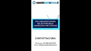 Cerchi lavoro nel settore delle lavorazioni meccaniche [upl. by Stilla]