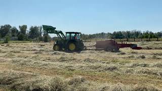 John Deere 5100M Baling Hay [upl. by Siward]