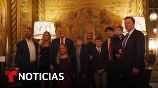 Una nieta de Trump reseñó él tras bastidores de su familia la noche electoral  Noticias Telemundo [upl. by Odravde395]