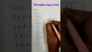 Easy trick for 7th table👌table tricks trending shortviral short [upl. by Casi252]