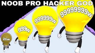 NOOB VS PRO VS HACKER VS GOD in Watt the bulb [upl. by Ronen968]