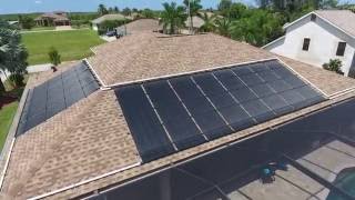 Solar Pool Heating Aerial Video [upl. by Bertsche569]