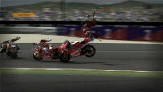 MotoGP 08  Crashes [upl. by Ahsetel]