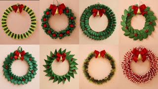 8 Christmas WreathChristmas Wreath making ideas at home christmascrafts christmasdecorations [upl. by Nnaear571]