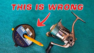 How to Spool a Spinning Reel without Line Twists Best way to spool the fishing reel [upl. by Iemaj571]