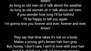 Randy Travis  Forever and Ever Amen  Lyrics Scrolling [upl. by Atnaloj620]