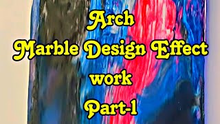 Arch Marble Design Effect Acrylic Putty Work Finish [upl. by Rehptosirhc]