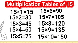 Tables 11 to 15  Reading Practice For kids  Multiplication Tables  Read and Learn [upl. by Delogu]