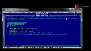 C program to find automorphic number [upl. by Uaerraj]