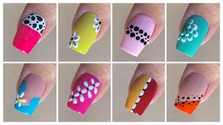 10 Easy nail art designs with household items  Diy nail art designs at home [upl. by Ludovick]