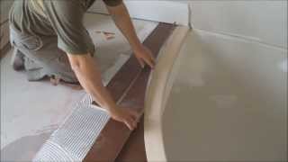 How to Make a Curved Hardwood Flooring Board for Stair Nosing with Table Saw Mryoucandoityourself [upl. by Bunch]