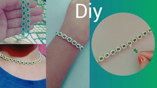 How to make simple and easy Bracelet NecklaceBeading tutorial for beginners bracelet diyjewelry [upl. by Slotnick428]