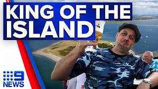 Electrician to be crowned as 24th king on English island  9 News Australia [upl. by Legir927]