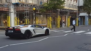 HUMBLE Lamborghini Aventador Owner Gives Way to People at Zebra Crossing on RODEO Drive of London [upl. by Ranzini]