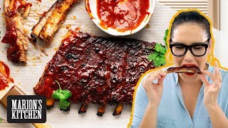 4ingredient Spicy Pork Ribs KoreanStyle  Marions Kitchen [upl. by Anihta]