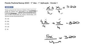 Questão 13  Provão PaulistaSaresp 2023 – 1° Ano  1° Aplicação  Versão 1 [upl. by Orazio]