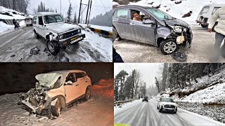 Live crash near Atal tunnel 😱  Sliding cars in BlackIce  Sabko rescue karna pada [upl. by Hartzke196]