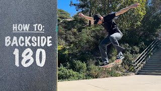 How To BACKSIDE 180  Backside 180 Tutorial [upl. by Codd]