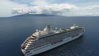 Crystal Serenity cruise ship  6416  Lahaina Maui Hawaii [upl. by Zara812]