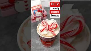 How to make Candy Cane Bows ♥️🤍♥️ christmascrafts christmasrecipe holidaywithyoutube [upl. by Amandy]