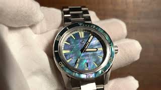 ZELOS SWORDFISH 42 SS Double MOP  White Glove Watch Review 🥊 [upl. by Nonnerb772]