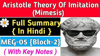 Aristotle Theory Of Imitation in hindiAristotle Theory Of Mimesis Poetics in HindiMEG05IGNOU [upl. by Llenrap482]