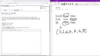 Recursion  1 array6 Java Solution  Codingbatcom [upl. by Rebmak]