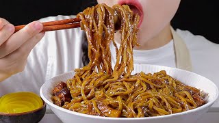 Jjajangmyeon • Black Bean Noodles • Making amp Eating • Mukbang ASMR [upl. by Beall]