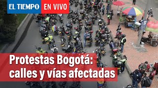 Protestas Bogotá en vivo calles y vías afectadas tras manifestaciones  El Tiempo [upl. by Auria448]