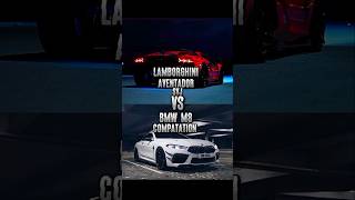 lamborghini aventador svj vs BMW m8 compatation [upl. by Gunilla]