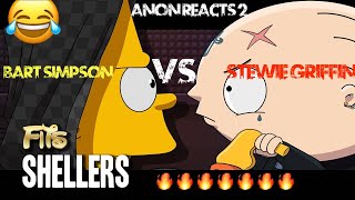 Stewie Griffin vs Bart Simpson  Shellers  FITS REACTION [upl. by Grous844]