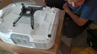 Unboxing amp INSTALASI EPSON 3LCD PROJECTOR LASER HIGH BRIGHTNESS TYPE EBPU1007W 7000lm WUXGAPART 1 [upl. by Nnairret]