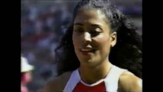 1988 Seoul Olympic Games Womens 100m Florence Griffith Joyner [upl. by Yremogtnom]