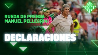 Rueda de prensa de Manuel Pellegrini tras el ElGranDerbi 🗣🎙  Real BETIS Balompié [upl. by Hal]