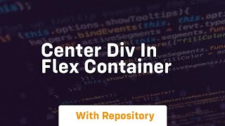 center div in flex container [upl. by Ylicic]